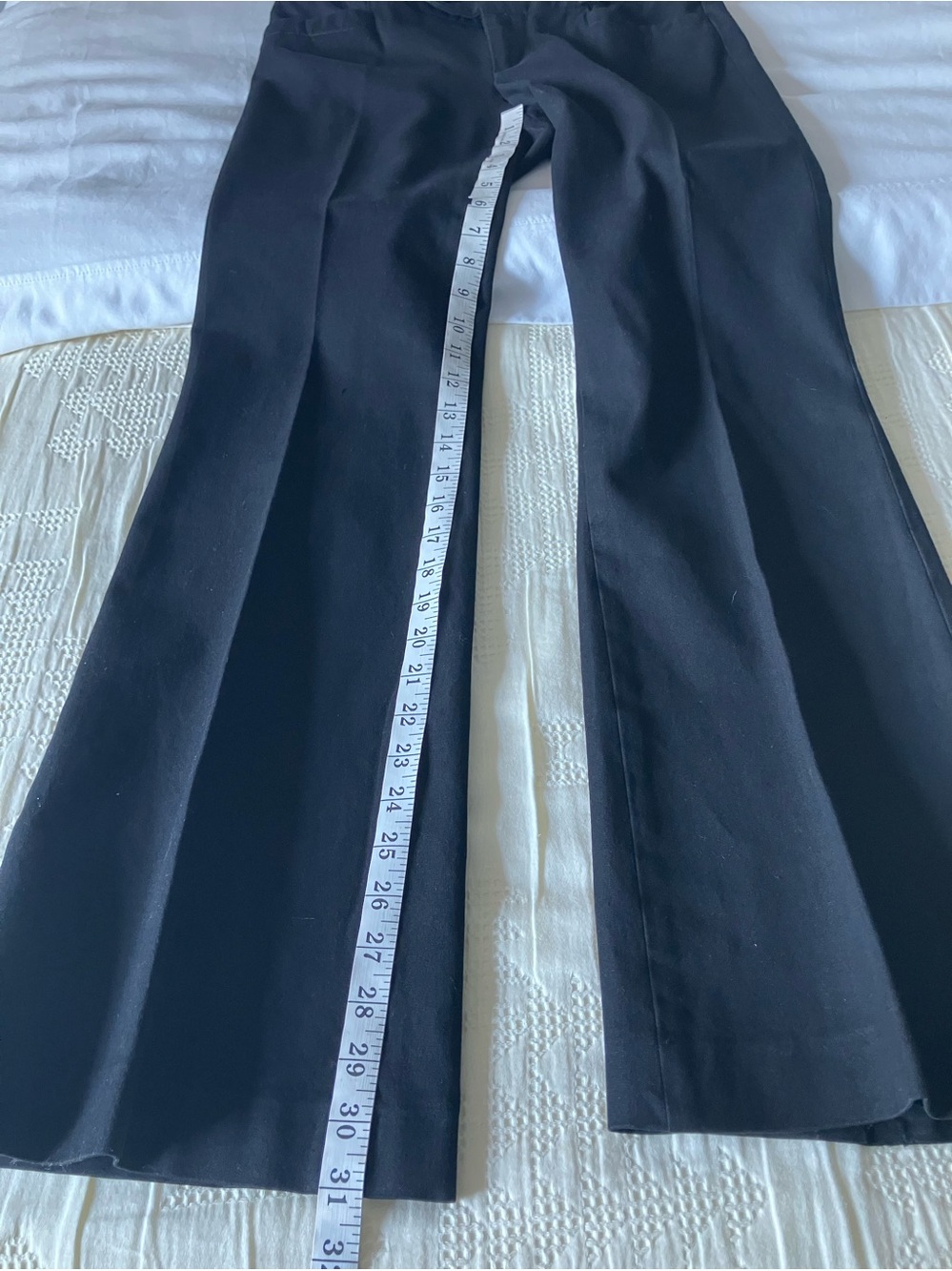 BANANA REPUBLIC Black 323 Martin Fit Flare Leg Trouser Size 8 - Picture 9 of 11
